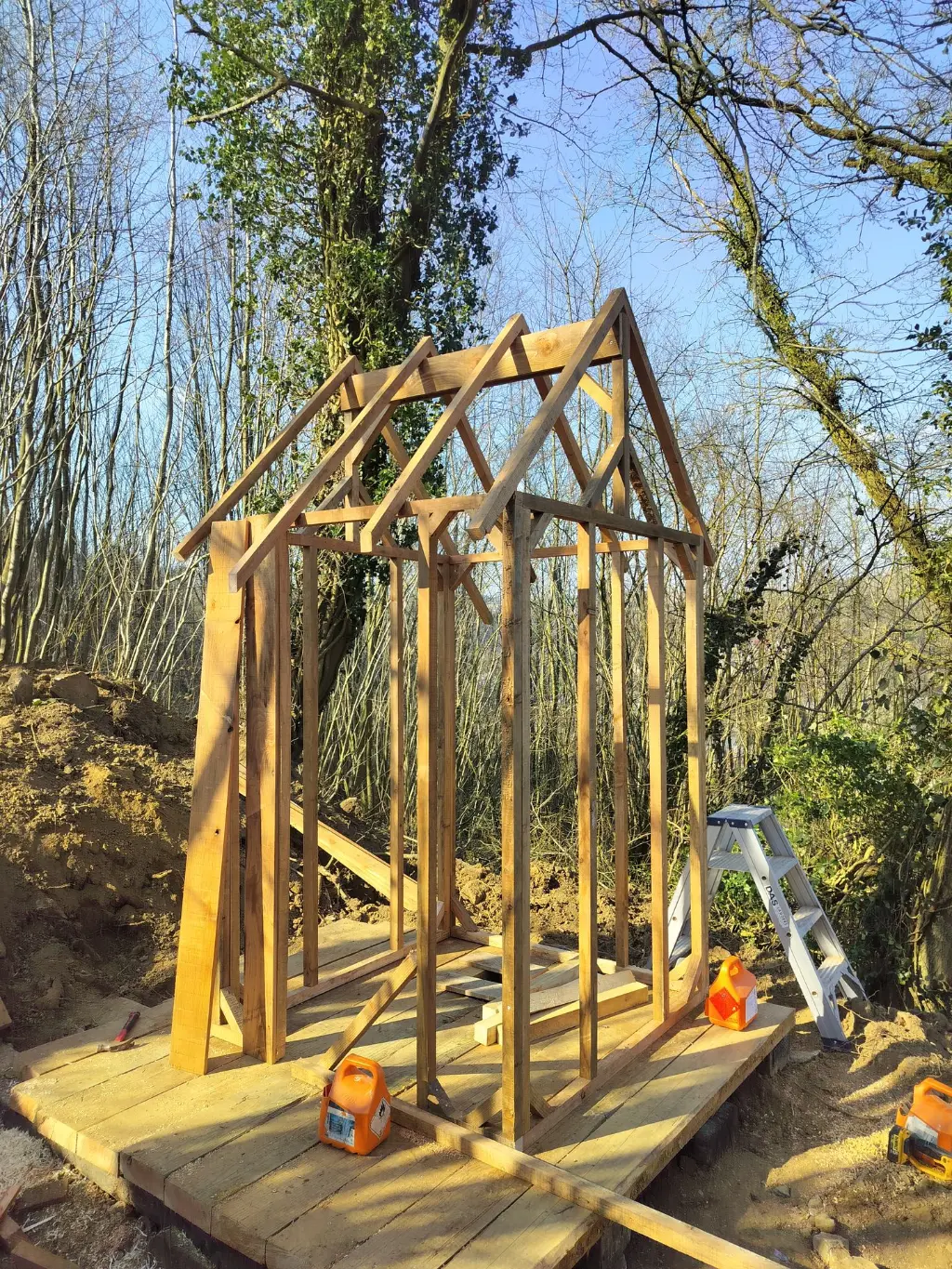 cabane en construction